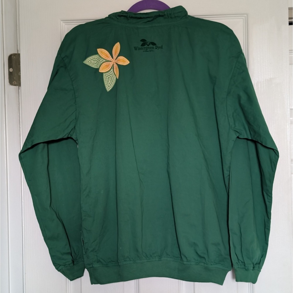 NEW Crazy Shirts Hawaiian Pullover Shirt Lightweight Shacket Green Dyed Small - Picture 2 of 16